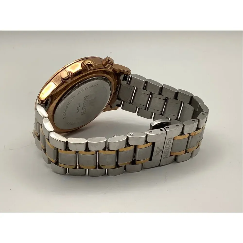 Nibosi NI2309 Mens Two-Tone Chronograph Blue Dial Watch